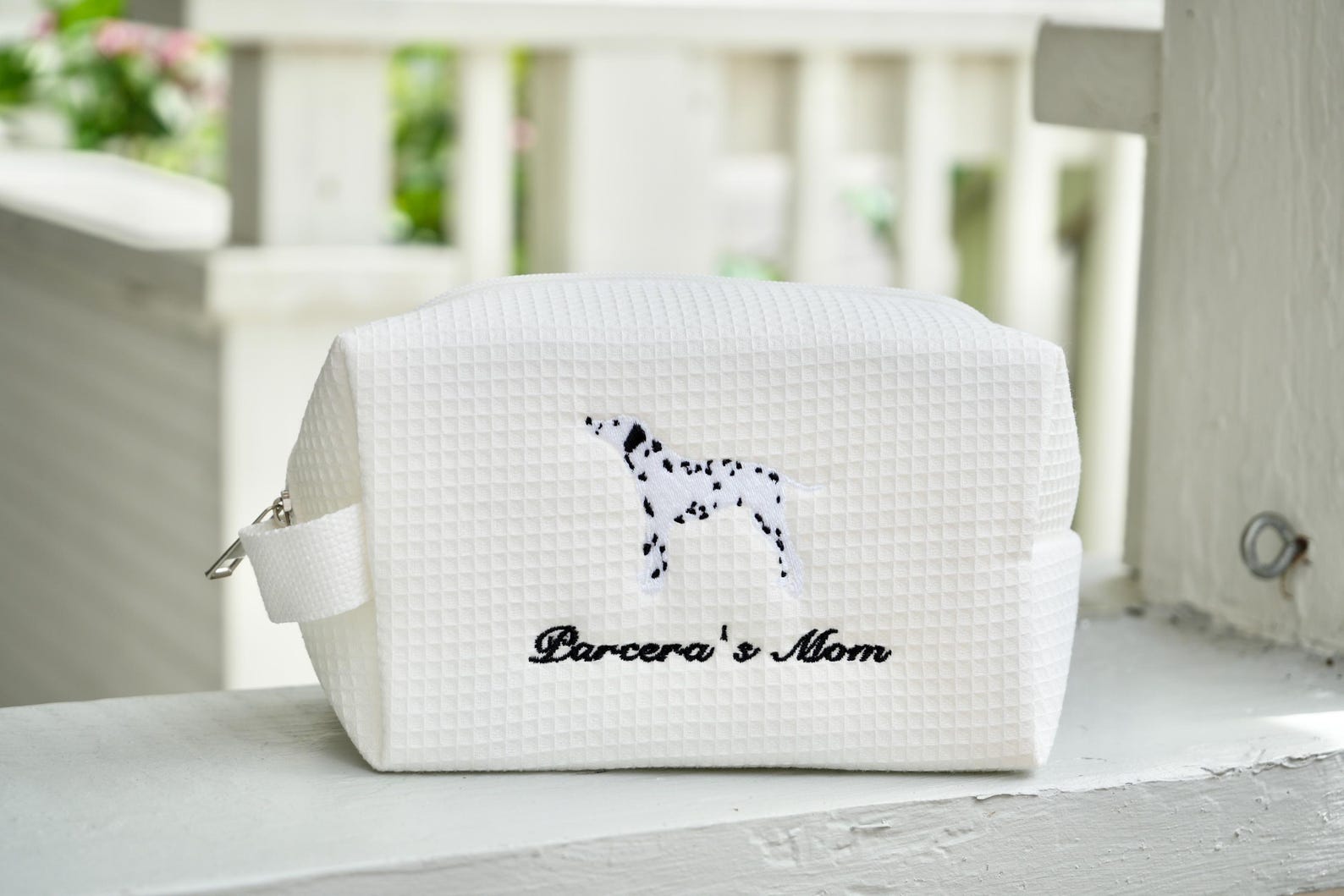 Custom Dog Icon Name Waffle Cosmetic Bag