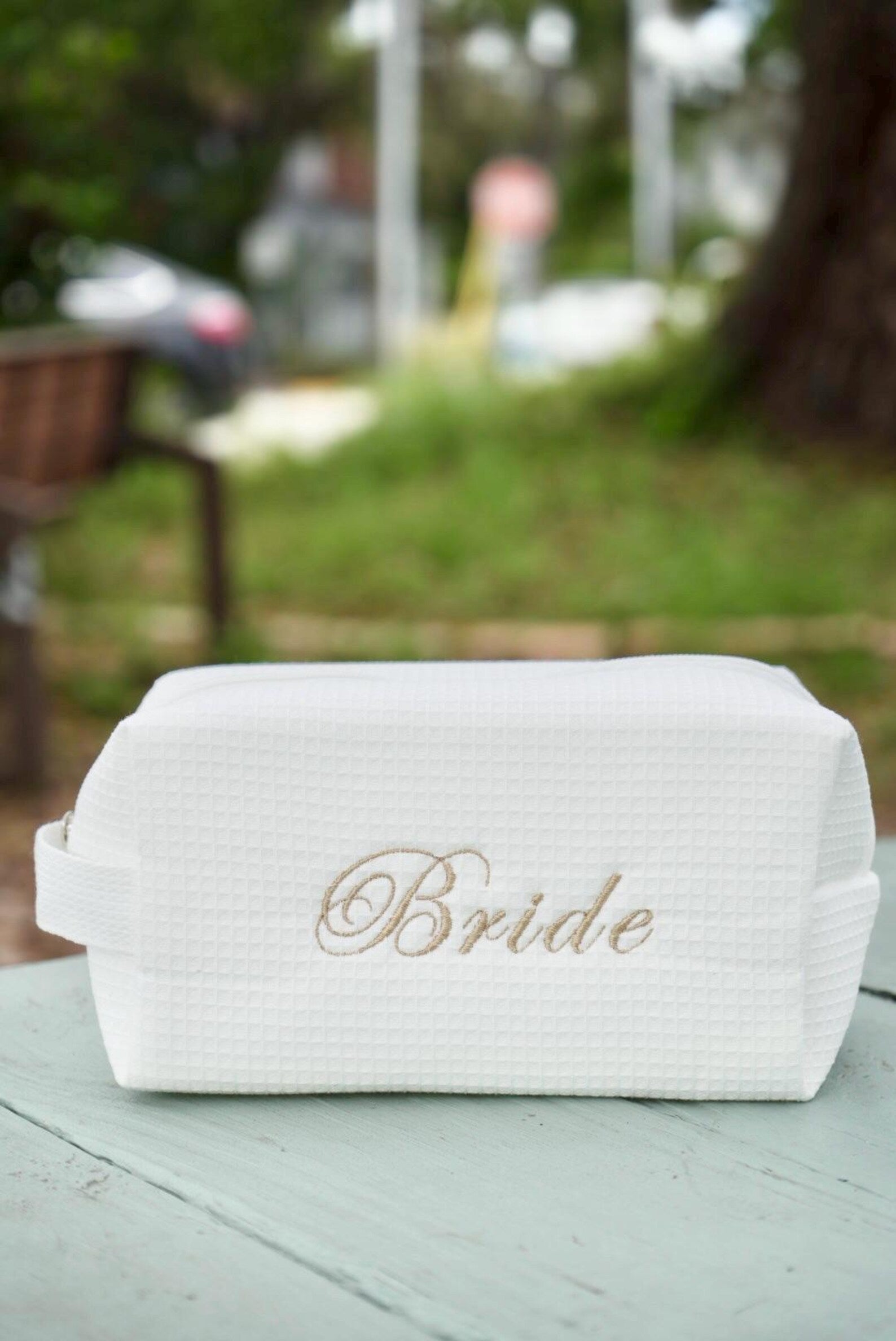 Custom Name Waffle Cosmetic Bag